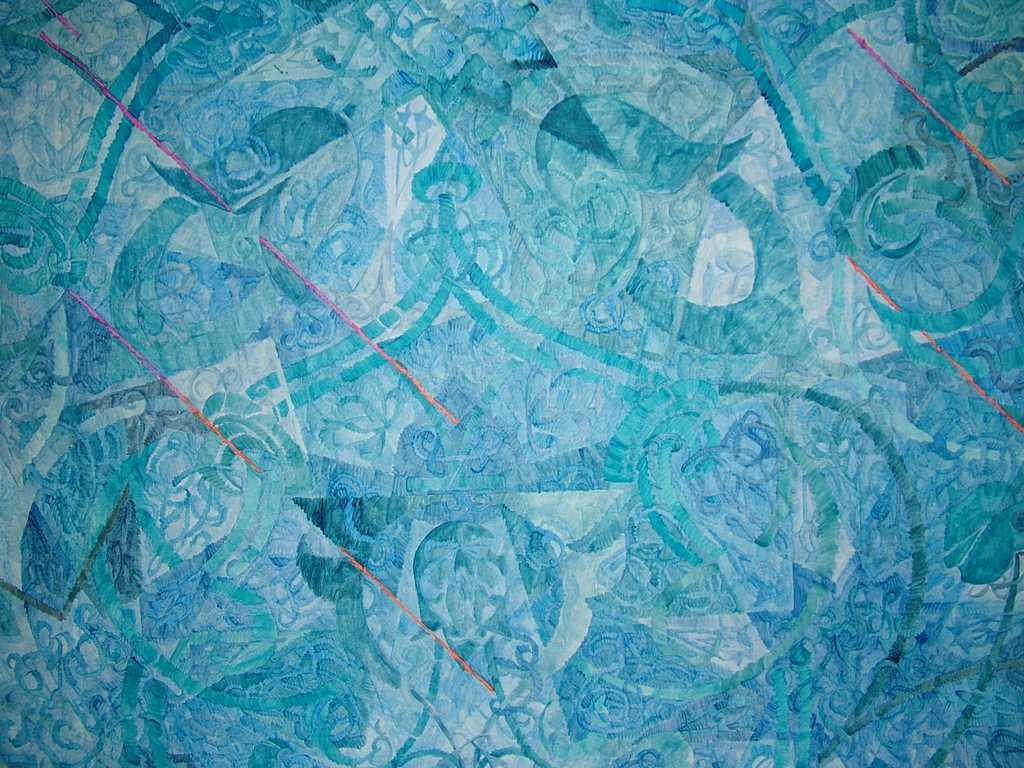 Blue arabesques Detail
